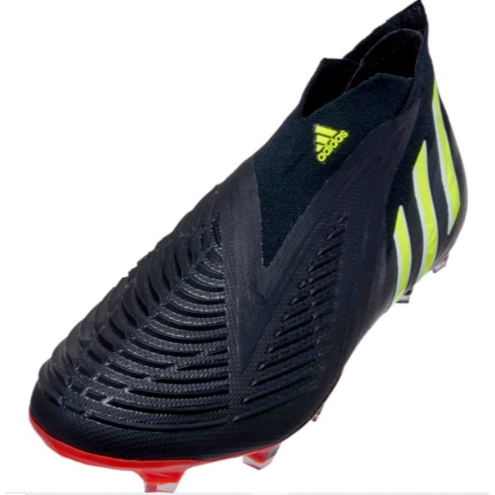 Adidas Predator Edge+ FG Shadowportal GW1043 Black Soccer Cleats Men's 8.5 NWOB